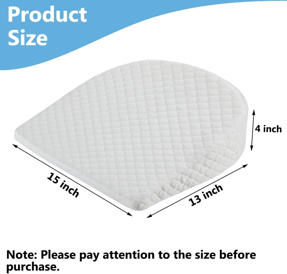 Big Hippo Wedge Pillow Memory Foam Pregnancy Pillow Wedge for Belly Support Maternity Wedge Pillow Pregnancy Wedge Pillows for Sleeping Back Knees Legs, White