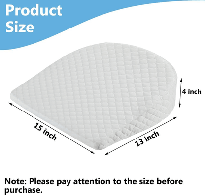 Big Hippo Wedge Pillow Memory Foam Pregnancy Pillow Wedge for Belly Support Maternity Wedge Pillow Pregnancy Wedge Pillows for Sleeping Back Knees Legs, White