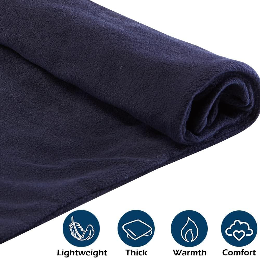 Big Hippo Electric Car Blanket 12V Fleece Heated Car Blanket with Controller Fast Heating Levels Car Electric Blanket for Car Truck Electric Blanket for Cold Weather (58" x 42",Navy Blue)