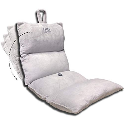 Folding Back Support Cushion, Leg Pillows for Elevation Blood Circulation, Bed Wedge Pillow for Multi Position Use, Foam Pillows for Sleeping Reading - Work for Lumbar Support Knee Leg Hip Pain(Gray)