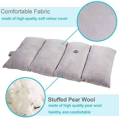 Folding Back Support Cushion, Leg Pillows for Elevation Blood Circulation, Bed Wedge Pillow for Multi Position Use, Foam Pillows for Sleeping Reading - Work for Lumbar Support Knee Leg Hip Pain(Gray)