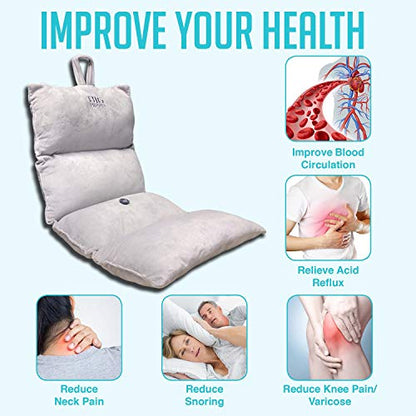 Folding Back Support Cushion, Leg Pillows for Elevation Blood Circulation, Bed Wedge Pillow for Multi Position Use, Foam Pillows for Sleeping Reading - Work for Lumbar Support Knee Leg Hip Pain(Gray)